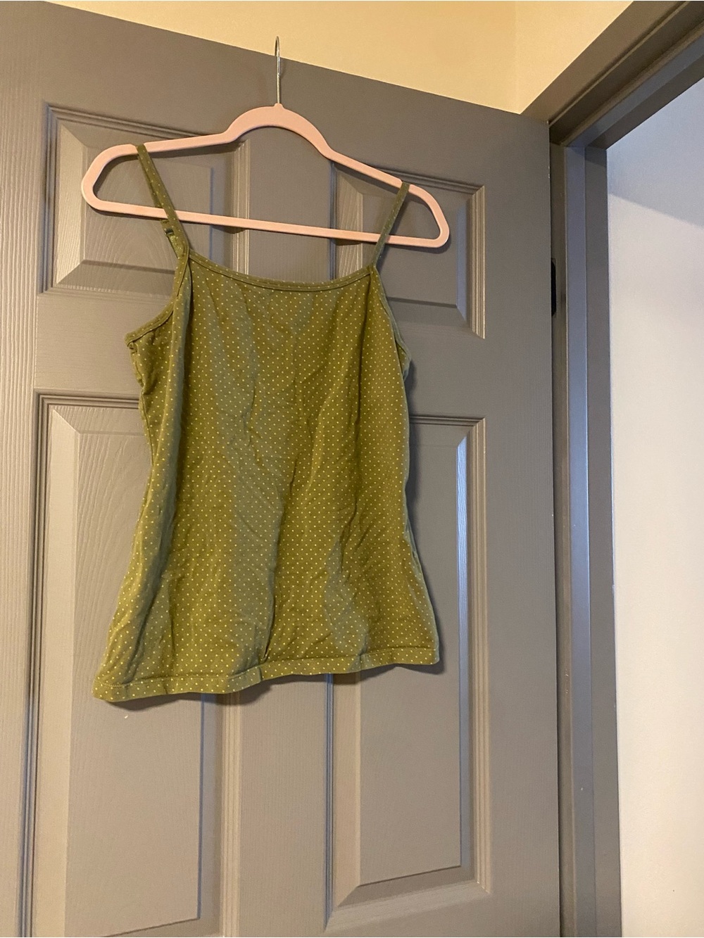 L.A. Blues Olive Green Polka Dot Camisole